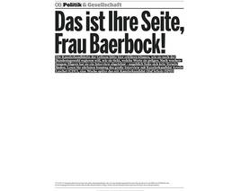 „Bild am Sonntag“ veröffentlicht leere Seite statt Baerbock-Interview